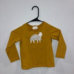 Hannah Andersson Little Lamb Long Sleeves Tee mustard yellow, size 100 (4)